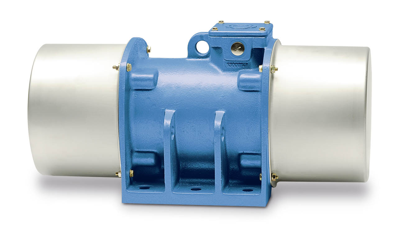 Abbildung eines blauenFRIEDRICH Vibrator Motor with Stainless Steel End Cover FHE-Type